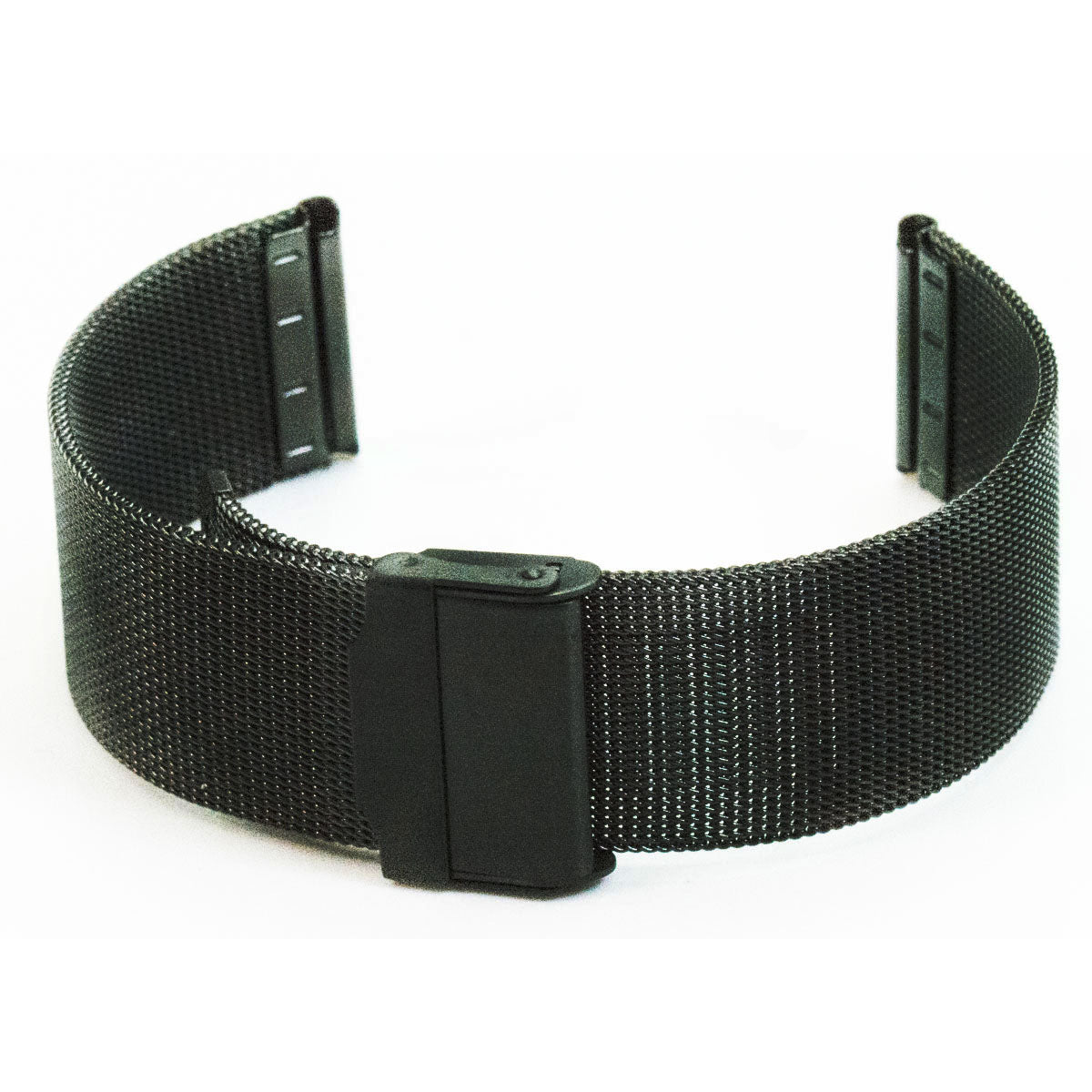 Black Mesh Watch Strap Bracelet Milanese Easy Adjusting Sliding Buckle 16mm-24mm
